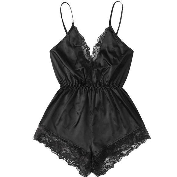 Other - Black V-neck Romper